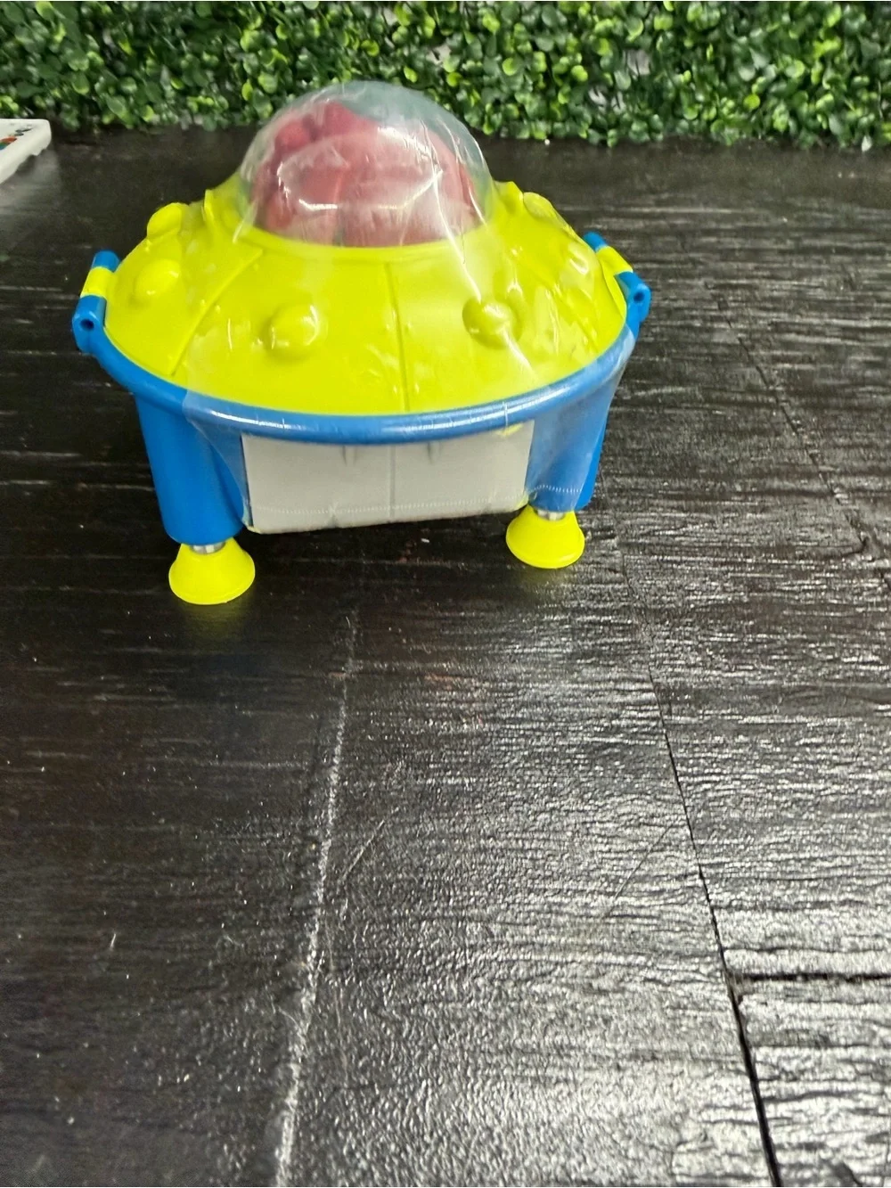 Kids UFO Spinning Top Toy - Lime Green and Blue